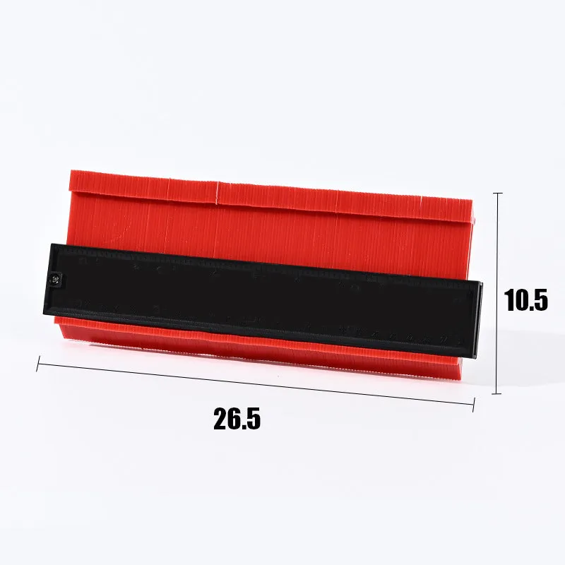 Contour shaper radian ruler in ABS material for woodworking, 5 inch and 10 inch sizes, blue colour
