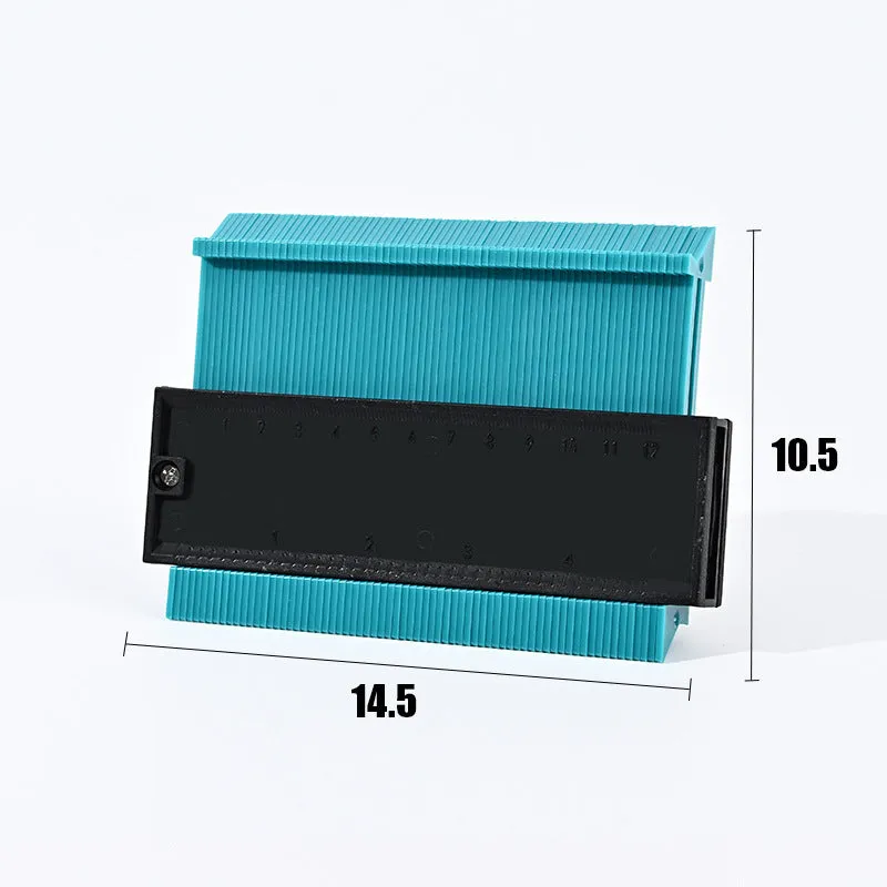 Contour shaper radian ruler in ABS material for woodworking, 5 inch and 10 inch sizes, blue colour