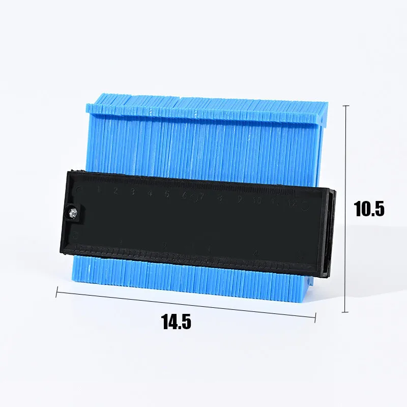 Contour shaper radian ruler in ABS material for woodworking, 5 inch and 10 inch sizes, blue colour