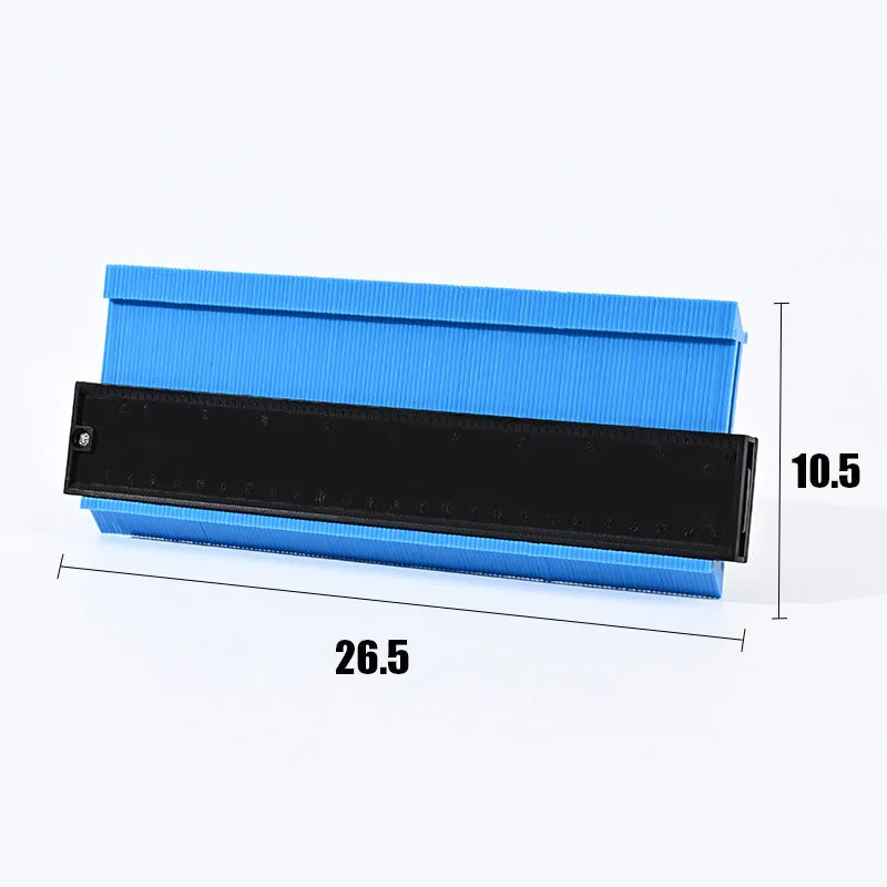 Contour shaper radian ruler in ABS material for woodworking, 5 inch and 10 inch sizes, blue colour