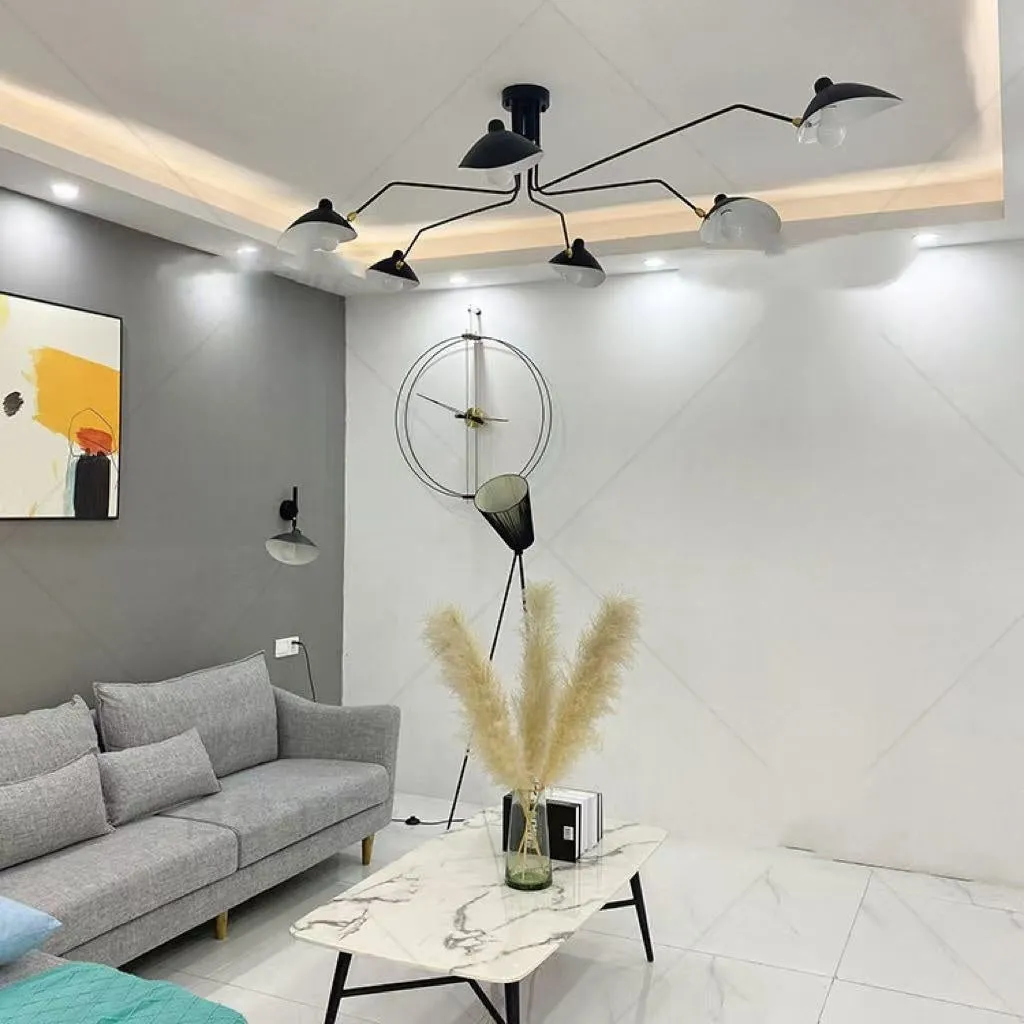 Nordic ceiling lamp with 3 heads size 185CM for bedroom or dining room warm light
