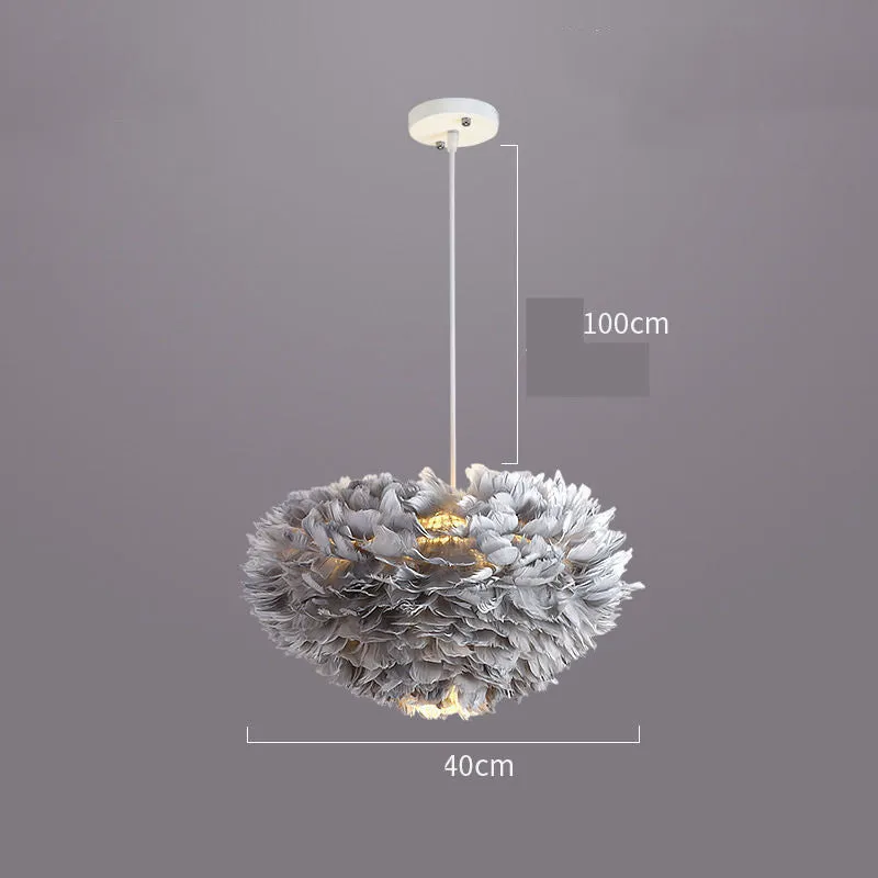 Modern minimalist iron and PVC chandelier in grey with remote control and Tmall Genie smart compatibility