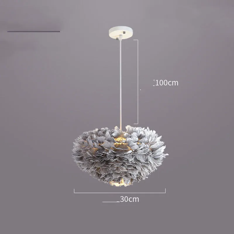 Modern minimalist iron and PVC chandelier in grey with remote control and Tmall Genie smart compatibility