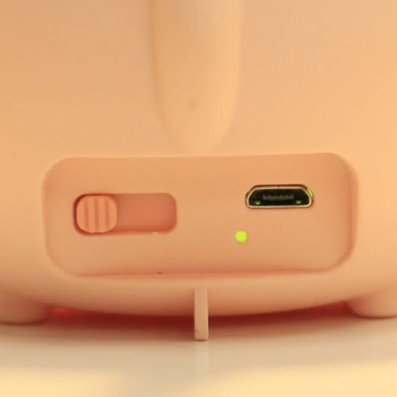 Cartoon deer USB charging folding LED reading lamp with plastic shade on desk