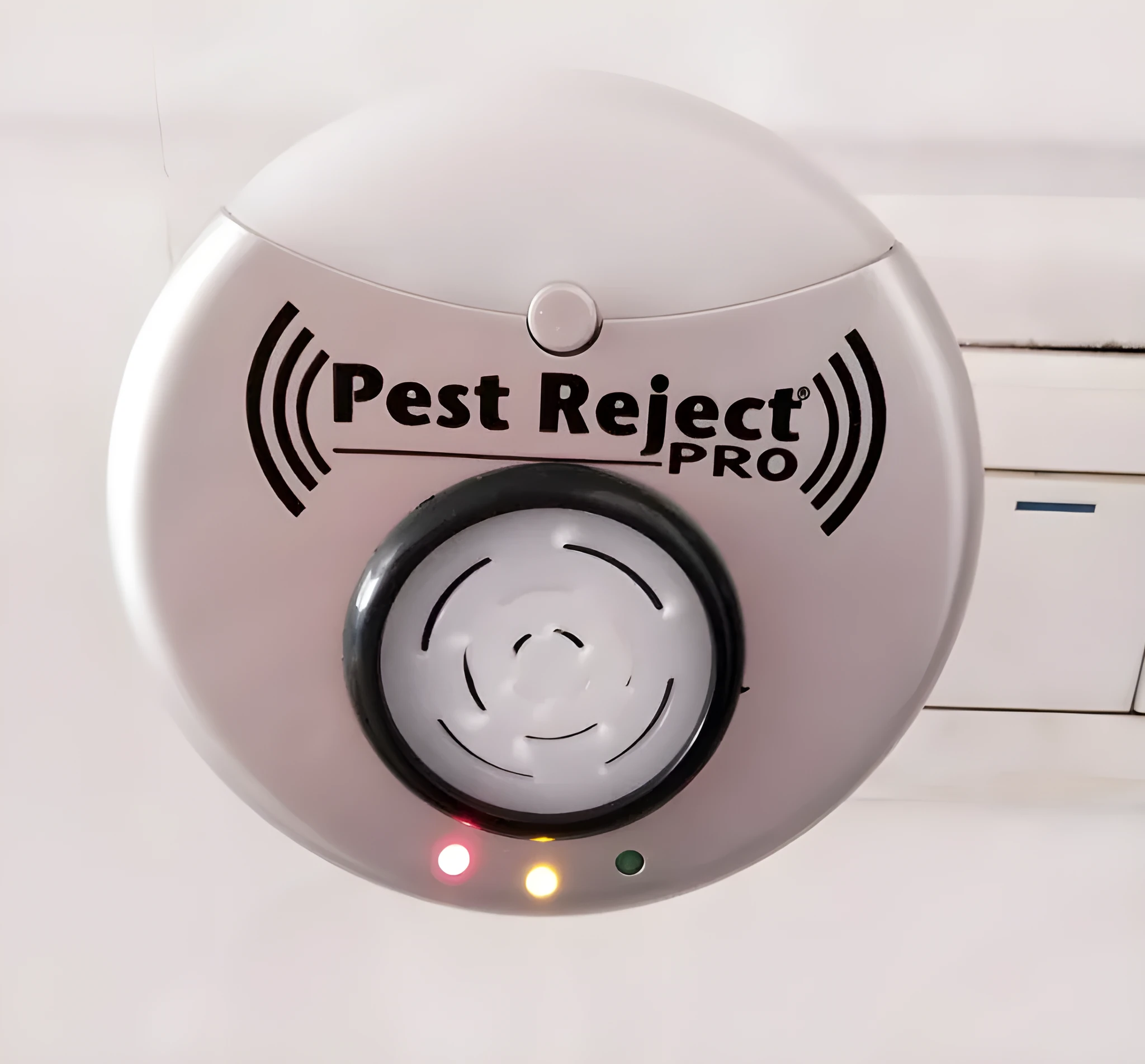 Silver grey intelligent ultrasonic mosquito repellent with compact 10cm size and plug