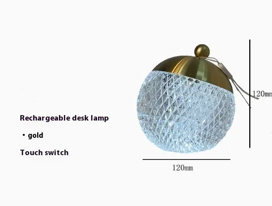Portable dimmable night lamp in modern minimalist design with touch control