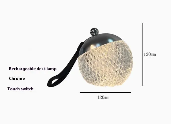 Portable dimmable night lamp in modern minimalist design with touch control