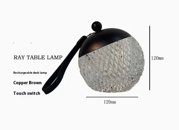 Portable dimmable night lamp in modern minimalist design with touch control