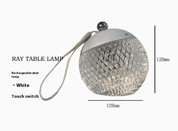 Portable dimmable night lamp in modern minimalist design with touch control