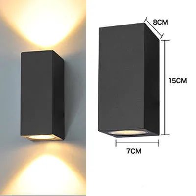 LED outdoor wall aisle lamp 12W die-cast aluminium up and down light