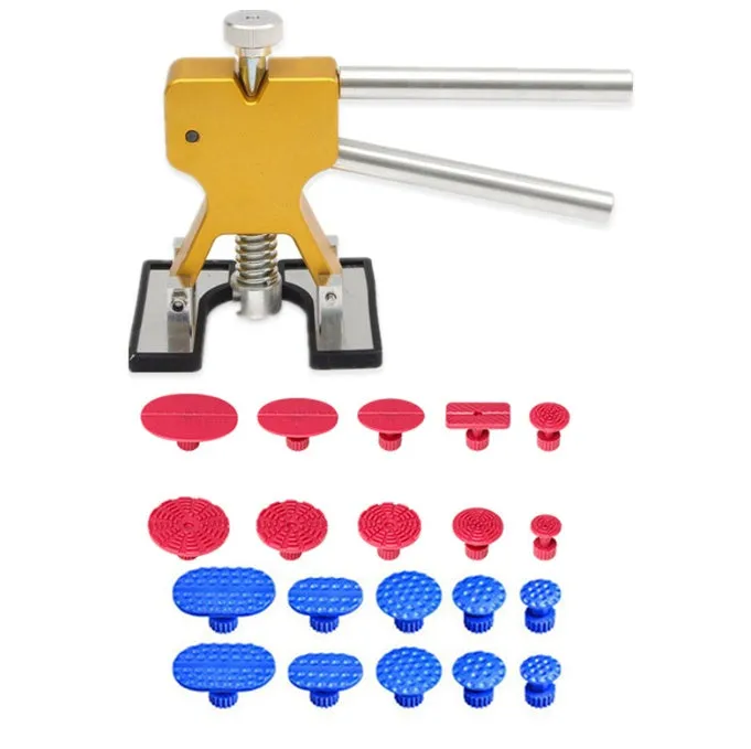 Paintless dent repair kit with aluminium body, stainless steel components, and silicone lifter tooth tip