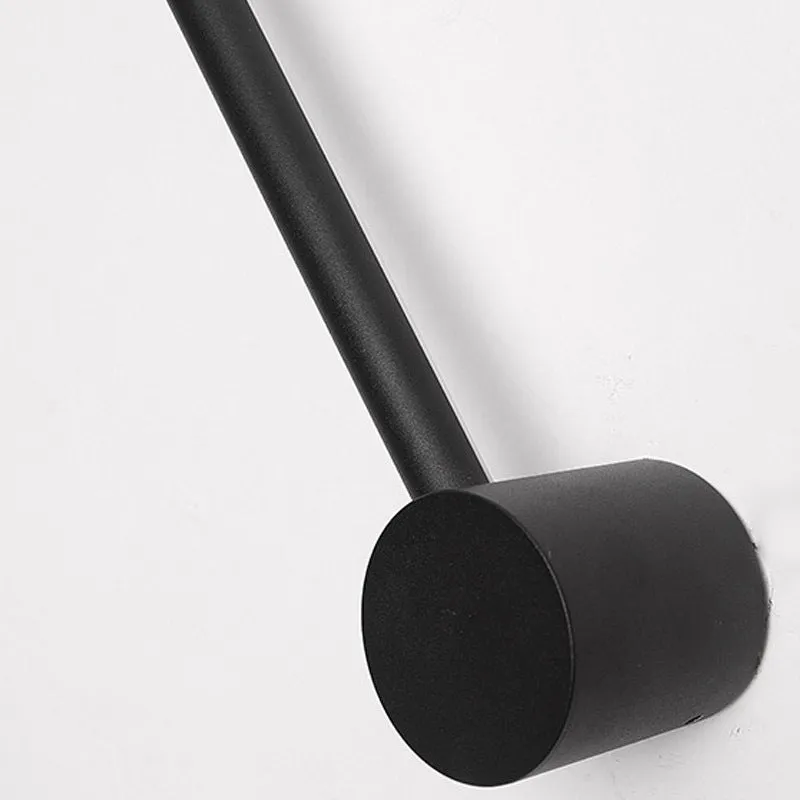 Nordic LED line wall lamp with iron shade, 50x7.5cm, offering 300-600mm size options