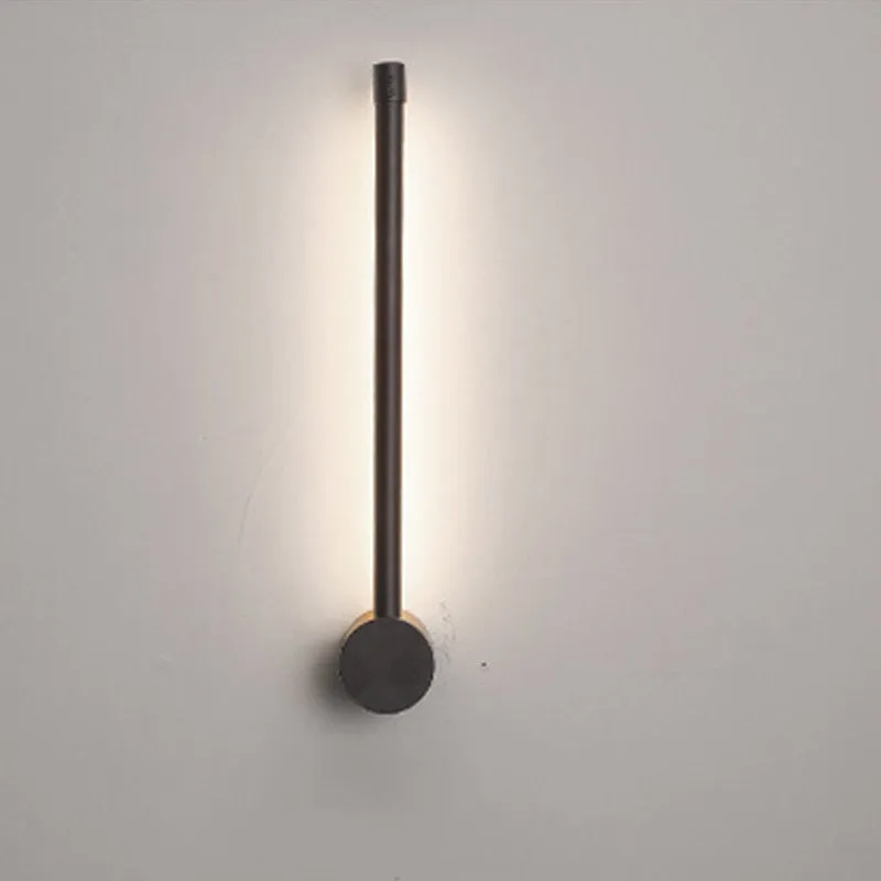 Nordic LED line wall lamp with iron shade, 50x7.5cm, offering 300-600mm size options