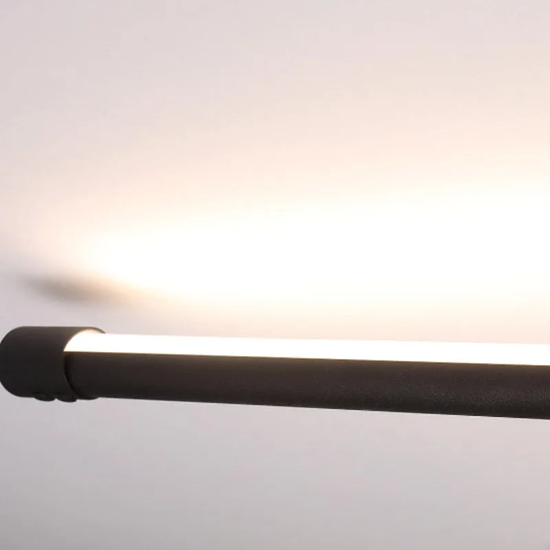 Nordic LED line wall lamp with iron shade, 50x7.5cm, offering 300-600mm size options