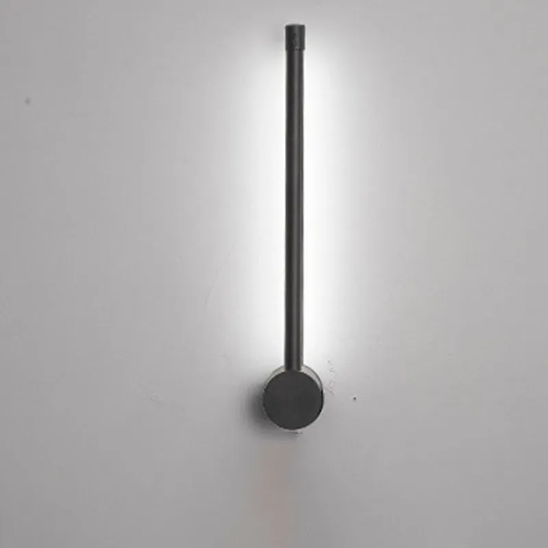 Nordic LED line wall lamp with iron shade, 50x7.5cm, offering 300-600mm size options