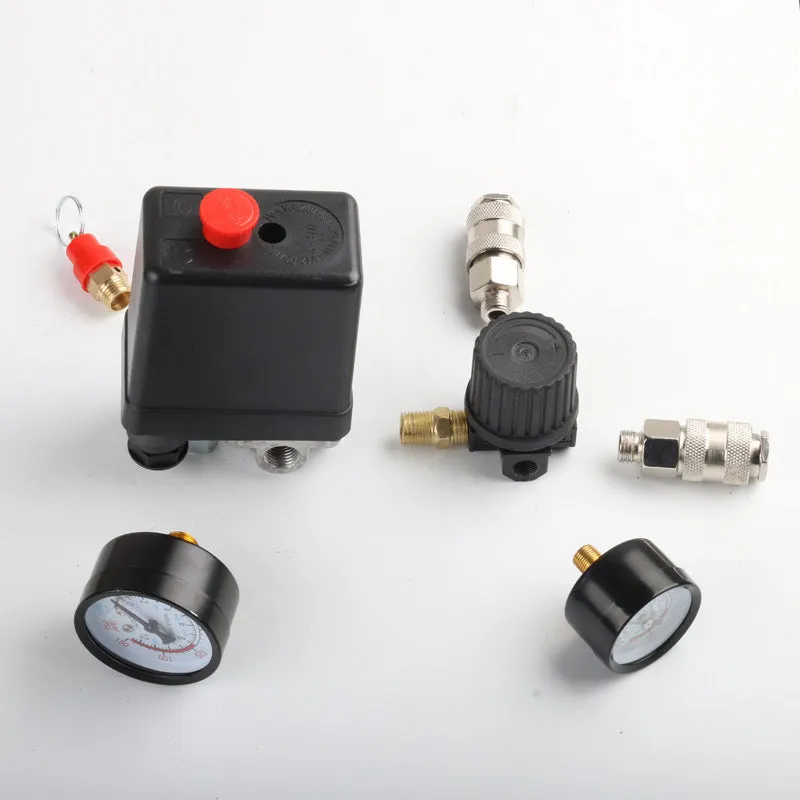 European air compressor pressure regulating valve with switch and connections for 220V/380V systems