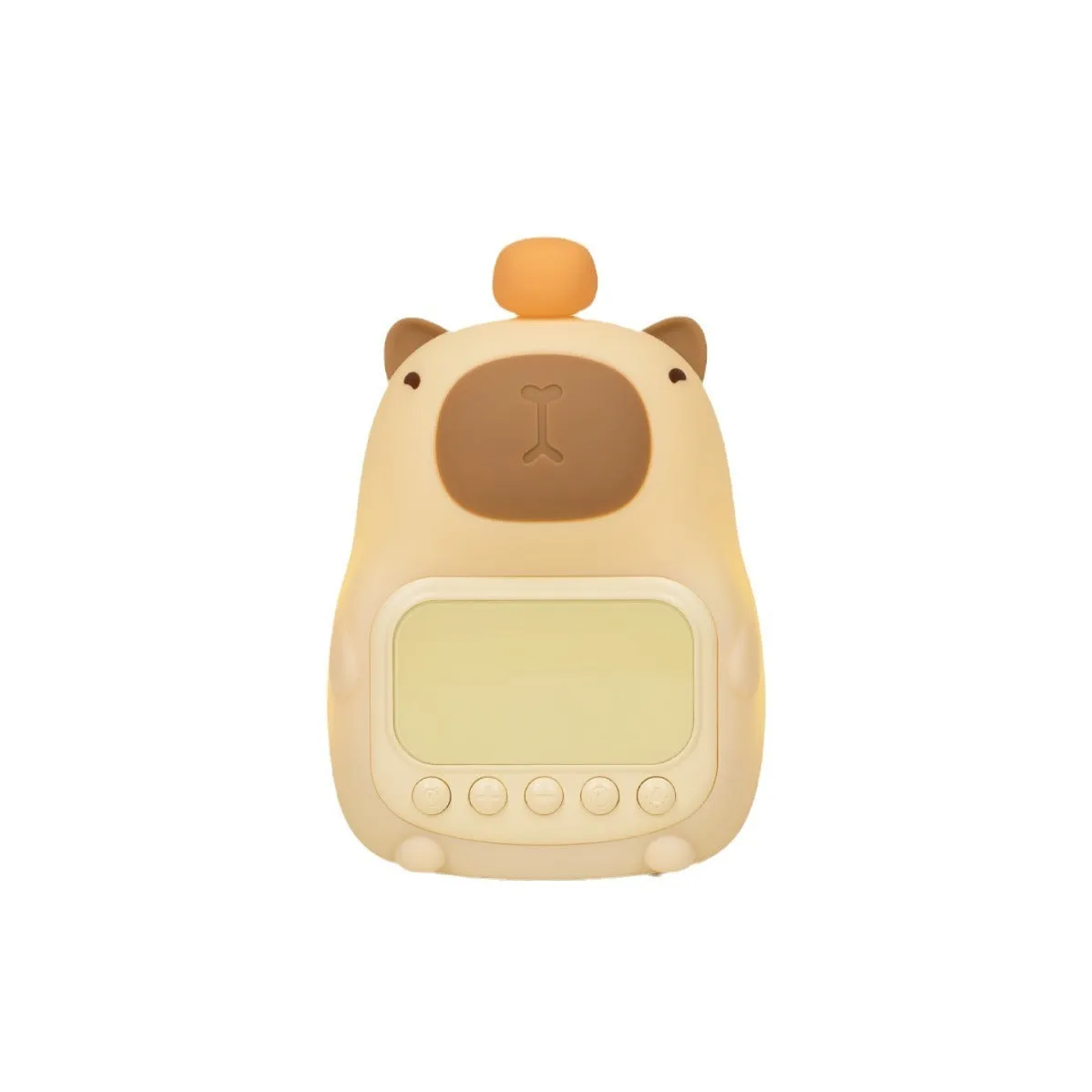 Silica gel alarm clock small night lamp rechargeable dimming night light with 1500mAh battery