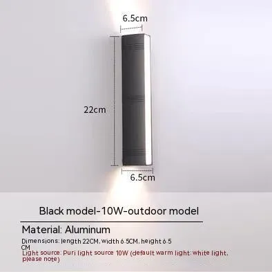 Up down photo outdoor wall washer warm white light modern simplicity style on exterior wall
