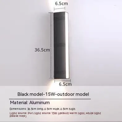 Up down photo outdoor wall washer warm white light modern simplicity style on exterior wall