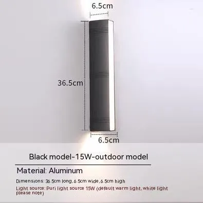 Up down photo outdoor wall washer warm white light modern simplicity style on exterior wall