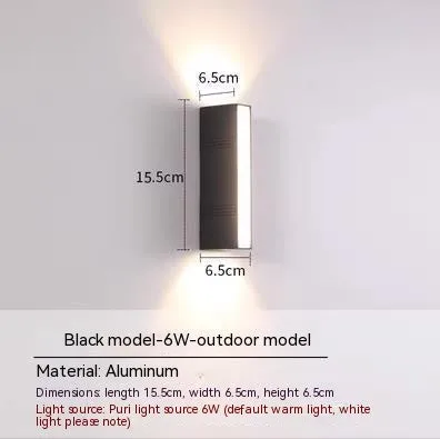 Up down photo outdoor wall washer warm white light modern simplicity style on exterior wall