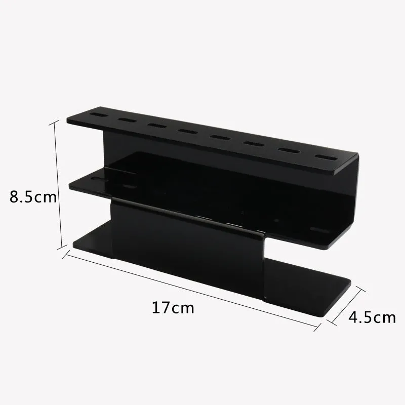 Acrylic tweezers display stand in white finish holding multiple tweezers upright