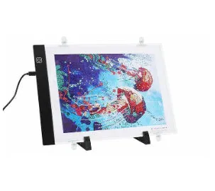 Three-speed dimming A4 LED cartoon transparent copy table drawing board with USB cable