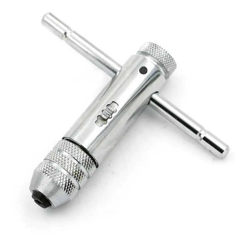 M3-M8 adjustable ratchet hand tap wrench set two pieces tool steel metric threading tool