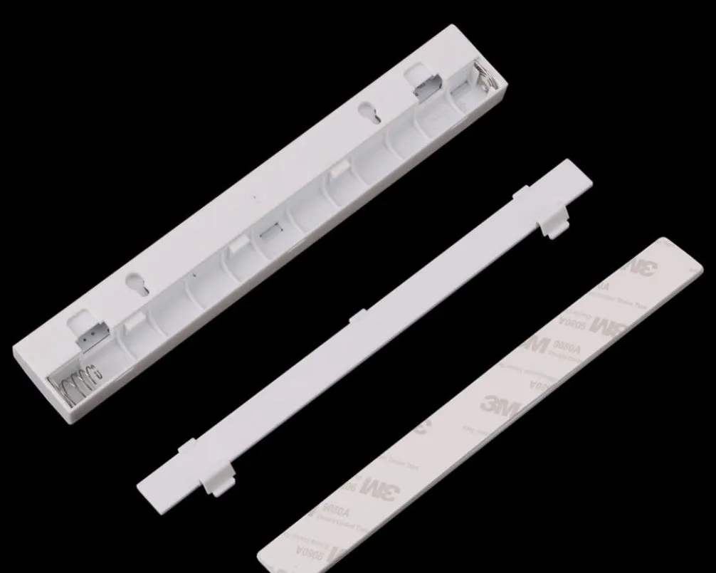 Aluminium magnetic LED closet light strip with motion sensor, shown in cold white and warm white.