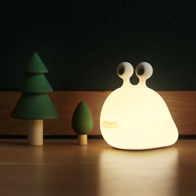 LED slug night light with touch switch, white glow, USB powered, cartoon animal design
