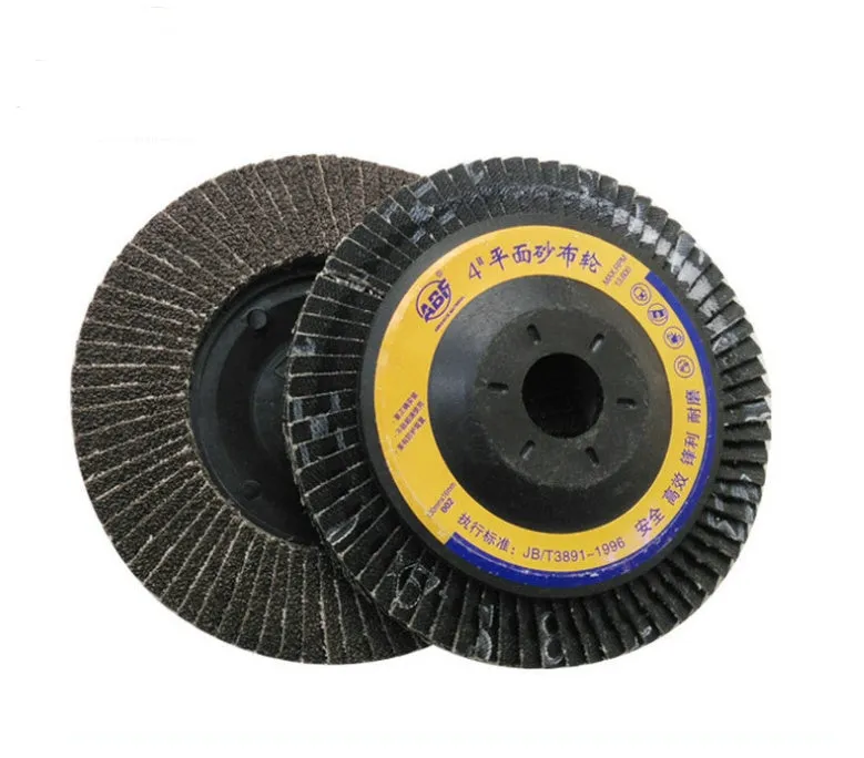 Flat abrasive cloth wheel 100x16mm calcined sand long short piece emery cloth for metal grinding