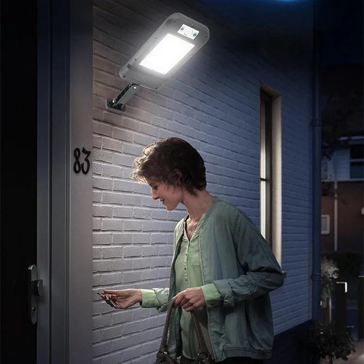 Solar wall light 160COB with motion sensor, 410x145x35mm, polysilicon panel