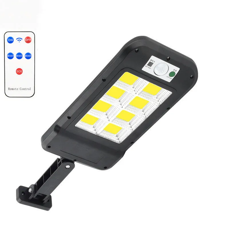 Solar wall light 160COB with motion sensor, 410x145x35mm, polysilicon panel