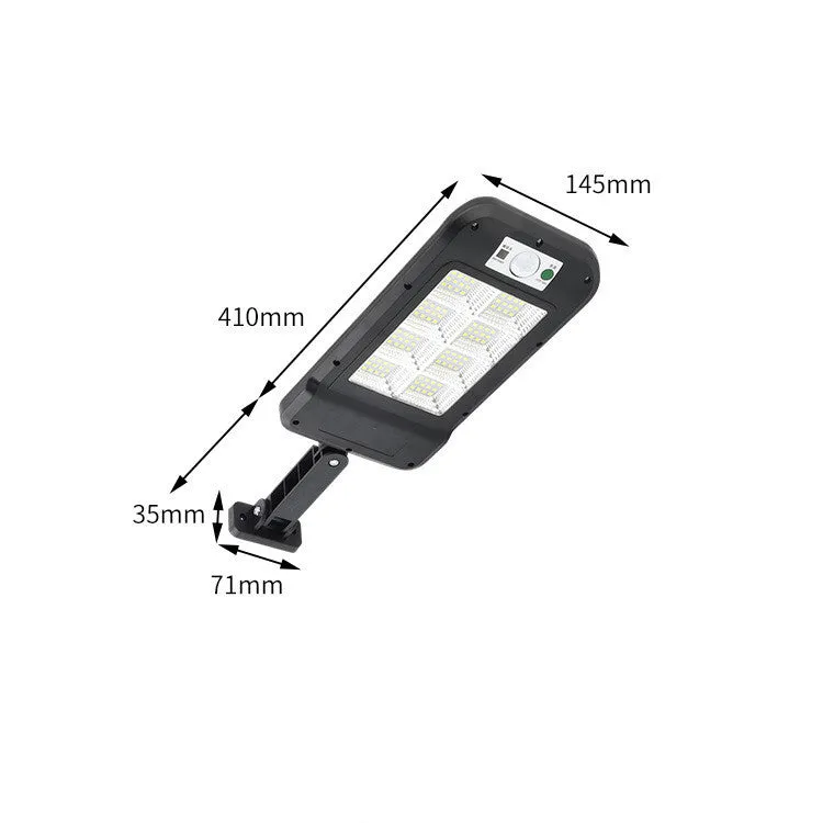 Solar wall light 160COB with motion sensor, 410x145x35mm, polysilicon panel