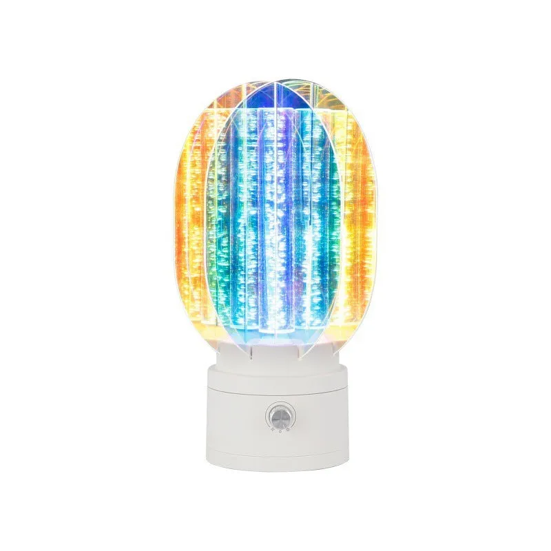 Creative small rechargeable night lamp with electrodeless dimming and rotating head, 160mm x 260mm