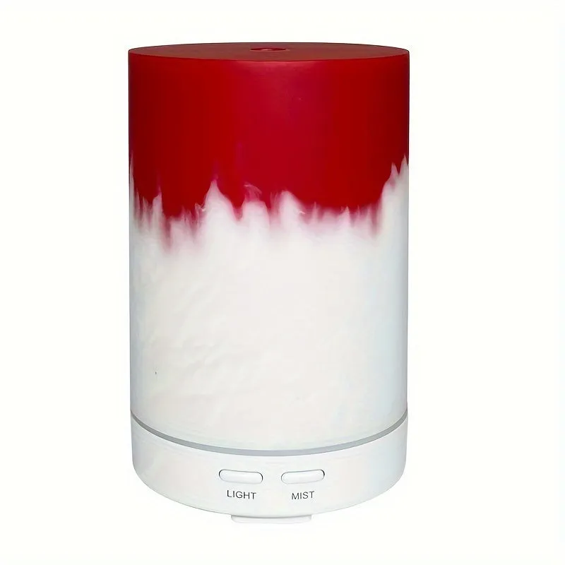 Electric humidifier for baby bedside with aromatherapy and ambient light, ABS resin body, red and green colour option