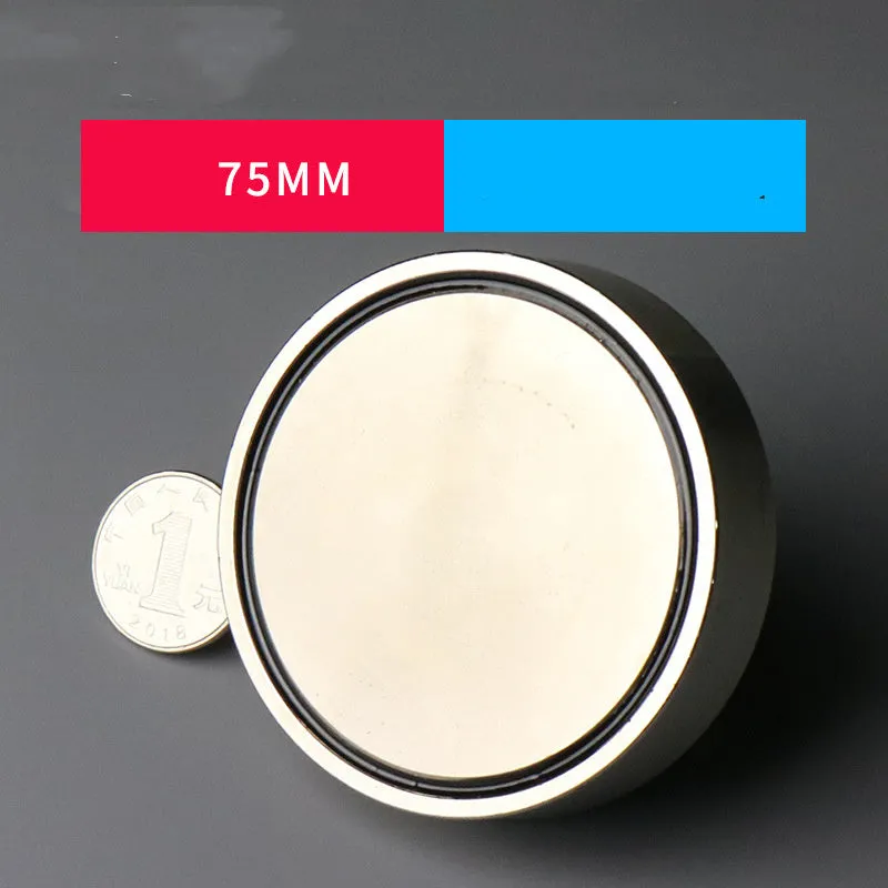 Round 60mm neodymium iron boron magnet salvage device with rope for iron retrieval