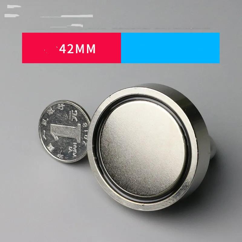 Round 60mm neodymium iron boron magnet salvage device with rope for iron retrieval