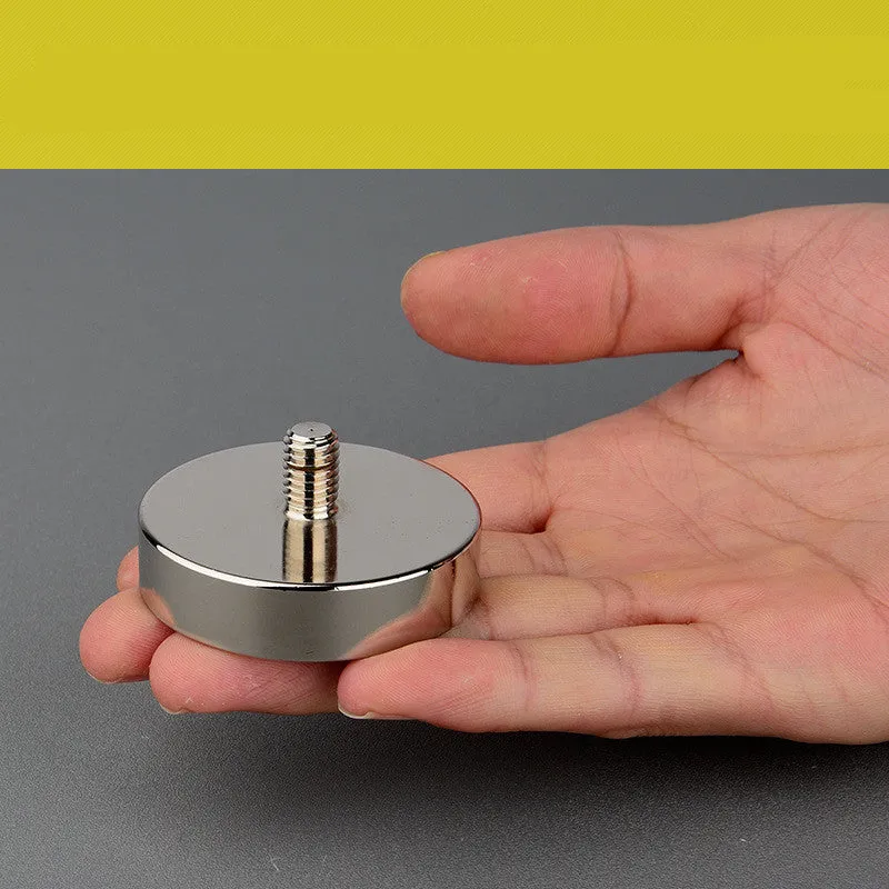 Round 60mm neodymium iron boron magnet salvage device with rope for iron retrieval