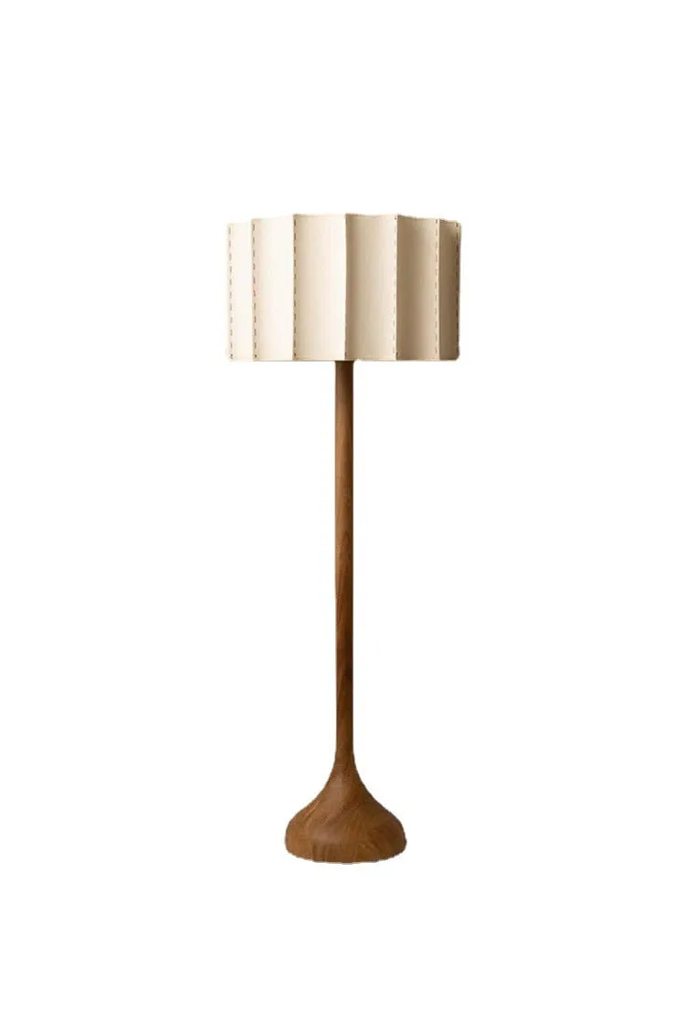 Japanese-style solid wood table lamp with three-color light source, 32x50cm, in a living room setting