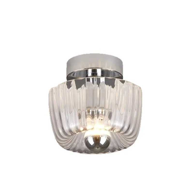 French ceiling light in transparent gold finish for bedroom or balcony 220V