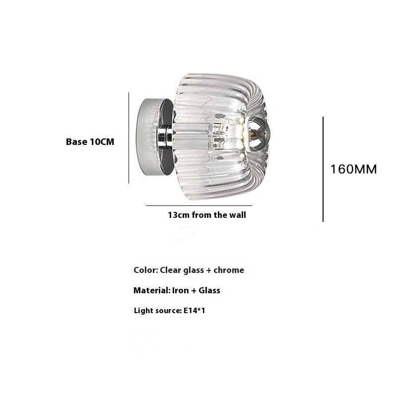 French ceiling light in transparent gold finish for bedroom or balcony 220V