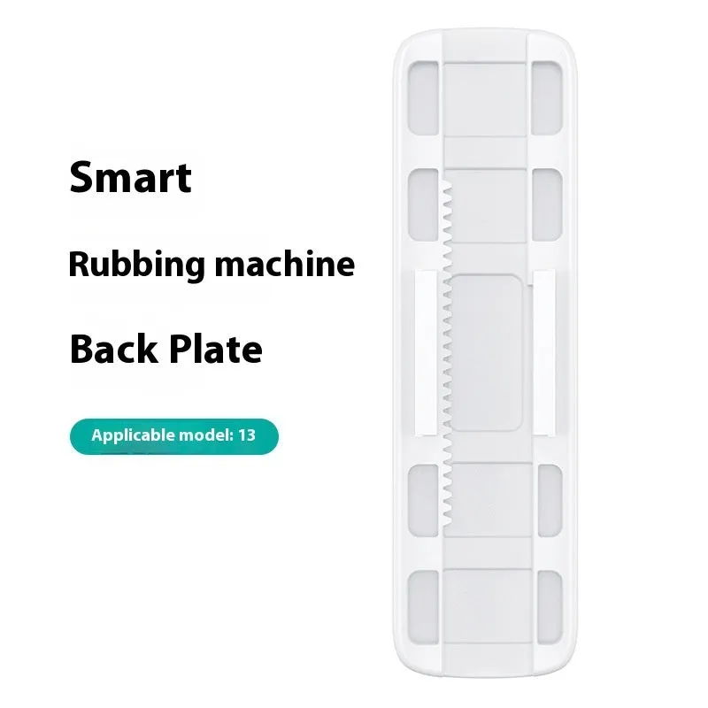 Gray electric bath rubbing machine wall-mounted with three nylon brush heads and washboard