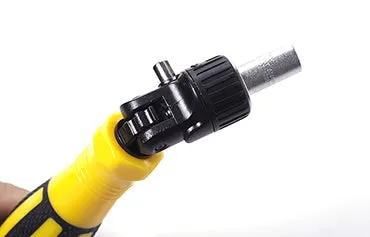 39 in 1 combination ratchet screwdriver set in yellow case with chrome-vanadium steel bits, sockets, and extension rod