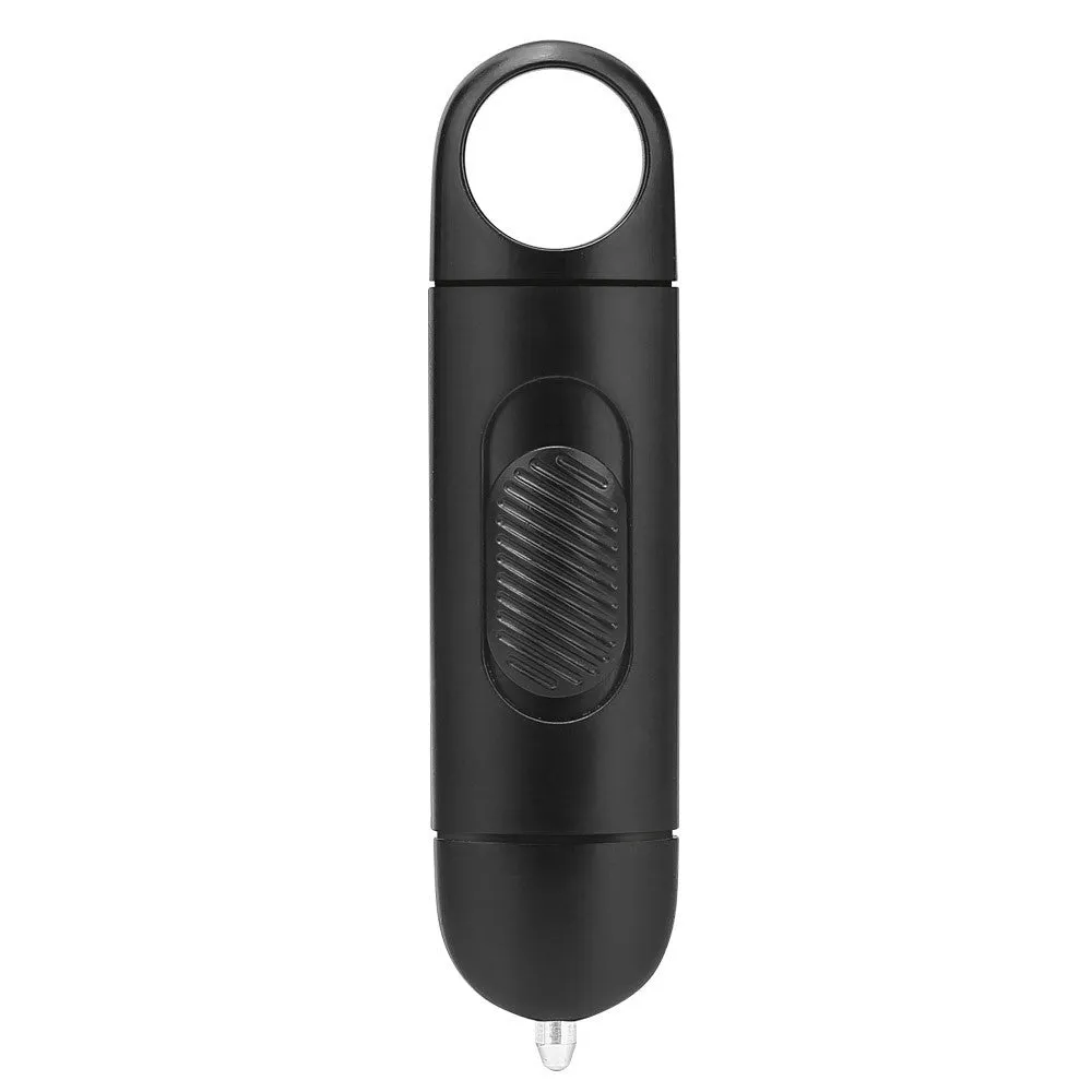 Contactless keypad disinfection tool in black, ABS plastic body with metal silver plating, for elevator and ATM use