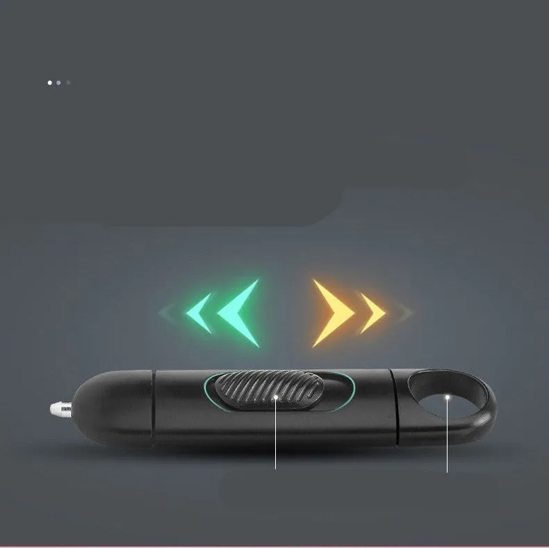 Contactless keypad disinfection tool in black, ABS plastic body with metal silver plating, for elevator and ATM use