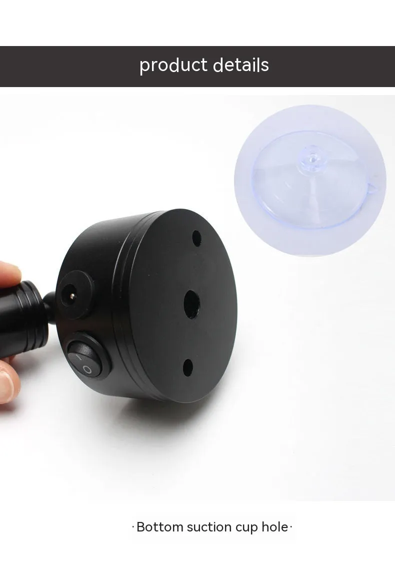 Black rechargeable LED exhibition spotlight with aluminium base and adjustable colour temperature options