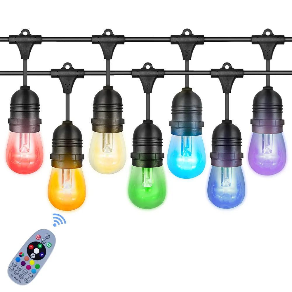 Outdoor waterproof RGB solar lights flower shaped 13 or 15 lights IP65 for courtyard garden