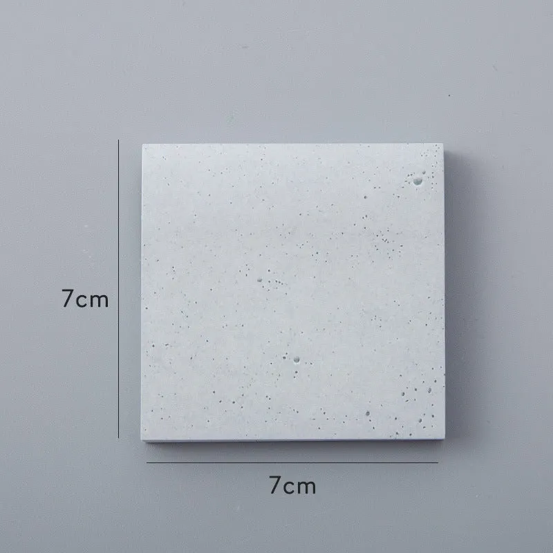 Lingyi cartoon note paper in cement grey, marble, and texture red colours, big and small tearable sticky pads
