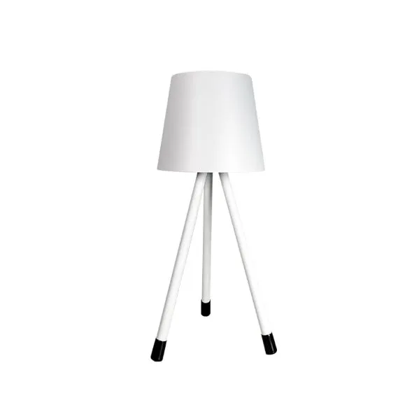 Simple charging LED night light desk lamp with triangle stand in black, 107 x 260mm, USB rechargeable